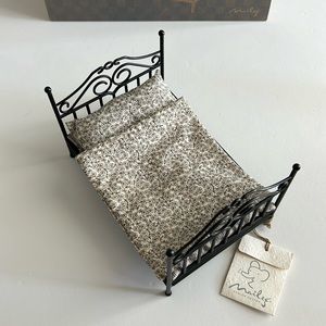 Maileg Vintage Bed, Micro - Anthracite